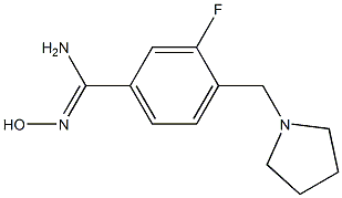 3-fluoro-N'-hydroxy-4-(pyrrolidin-1-ylmethyl)benzenecarboximidamide 结构式