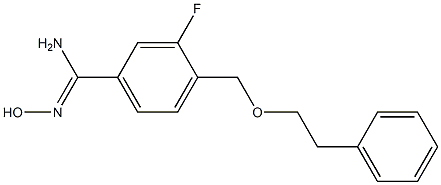 3-fluoro-N'-hydroxy-4-[(2-phenylethoxy)methyl]benzene-1-carboximidamide 结构式