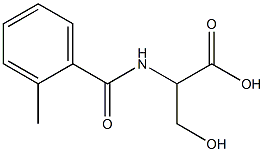 3-hydroxy-2-[(2-methylbenzoyl)amino]propanoic acid 结构式