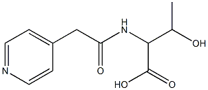 3-hydroxy-2-[(pyridin-4-ylacetyl)amino]butanoic acid 结构式