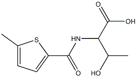 3-hydroxy-2-{[(5-methylthien-2-yl)carbonyl]amino}butanoic acid 结构式