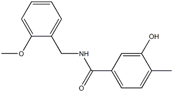 3-hydroxy-N-[(2-methoxyphenyl)methyl]-4-methylbenzamide 结构式