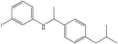 3-iodo-N-{1-[4-(2-methylpropyl)phenyl]ethyl}aniline 结构式