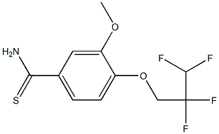 3-methoxy-4-(2,2,3,3-tetrafluoropropoxy)benzene-1-carbothioamide 结构式