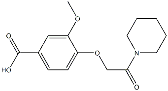 3-methoxy-4-[2-oxo-2-(piperidin-1-yl)ethoxy]benzoic acid 结构式
