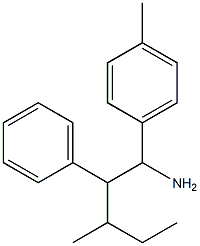 3-methyl-1-(4-methylphenyl)-2-phenylpentan-1-amine 结构式