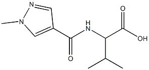 3-methyl-2-[(1-methyl-1H-pyrazol-4-yl)formamido]butanoic acid 结构式