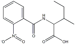 3-methyl-2-[(2-nitrobenzoyl)amino]pentanoic acid 结构式