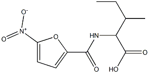 3-methyl-2-[(5-nitrofuran-2-yl)formamido]pentanoic acid 结构式