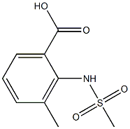 3-methyl-2-[(methylsulfonyl)amino]benzoic acid 结构式