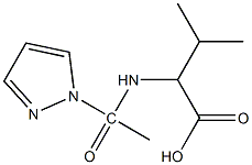 3-methyl-2-[1-(1H-pyrazol-1-yl)acetamido]butanoic acid 结构式