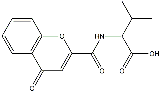 3-methyl-2-{[(4-oxo-4H-chromen-2-yl)carbonyl]amino}butanoic acid 结构式