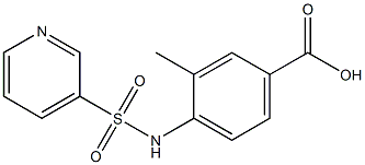 3-methyl-4-[(pyridin-3-ylsulfonyl)amino]benzoic acid 结构式