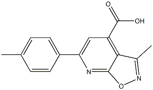 3-methyl-6-(4-methylphenyl)pyrido[3,2-d][1,2]oxazole-4-carboxylic acid 结构式