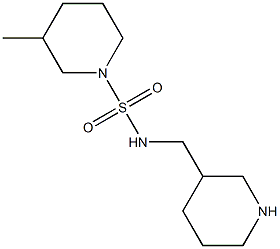 3-methyl-N-(piperidin-3-ylmethyl)piperidine-1-sulfonamide 结构式