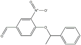 3-nitro-4-(1-phenylethoxy)benzaldehyde 结构式