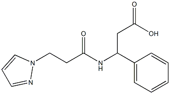 3-phenyl-3-[3-(1H-pyrazol-1-yl)propanamido]propanoic acid 结构式