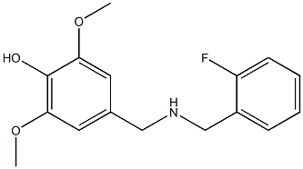 4-({[(2-fluorophenyl)methyl]amino}methyl)-2,6-dimethoxyphenol 结构式