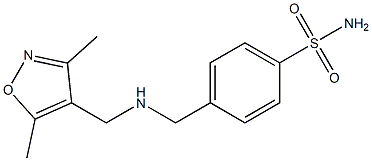 4-({[(3,5-dimethyl-1,2-oxazol-4-yl)methyl]amino}methyl)benzene-1-sulfonamide 结构式