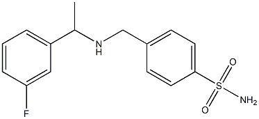 4-({[1-(3-fluorophenyl)ethyl]amino}methyl)benzene-1-sulfonamide 结构式