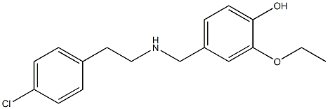 4-({[2-(4-chlorophenyl)ethyl]amino}methyl)-2-ethoxyphenol 结构式