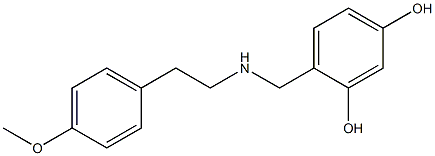 4-({[2-(4-methoxyphenyl)ethyl]amino}methyl)benzene-1,3-diol 结构式