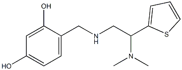 4-({[2-(dimethylamino)-2-(thiophen-2-yl)ethyl]amino}methyl)benzene-1,3-diol 结构式