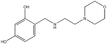 4-({[2-(morpholin-4-yl)ethyl]amino}methyl)benzene-1,3-diol 结构式