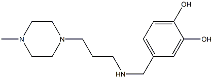 4-({[3-(4-methylpiperazin-1-yl)propyl]amino}methyl)benzene-1,2-diol 结构式