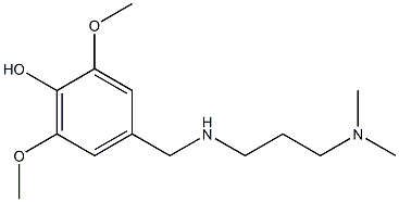 4-({[3-(dimethylamino)propyl]amino}methyl)-2,6-dimethoxyphenol 结构式