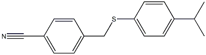 4-({[4-(propan-2-yl)phenyl]sulfanyl}methyl)benzonitrile 结构式