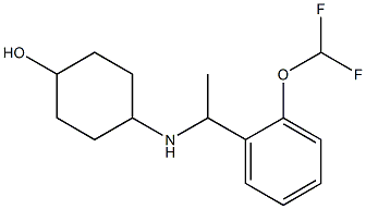 4-({1-[2-(difluoromethoxy)phenyl]ethyl}amino)cyclohexan-1-ol 结构式