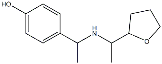 4-(1-{[1-(oxolan-2-yl)ethyl]amino}ethyl)phenol 结构式