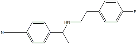 4-(1-{[2-(4-fluorophenyl)ethyl]amino}ethyl)benzonitrile 结构式