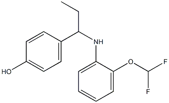 4-(1-{[2-(difluoromethoxy)phenyl]amino}propyl)phenol 结构式