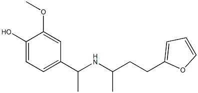 4-(1-{[4-(furan-2-yl)butan-2-yl]amino}ethyl)-2-methoxyphenol 结构式