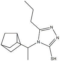 4-(1-{bicyclo[2.2.1]heptan-2-yl}ethyl)-5-propyl-4H-1,2,4-triazole-3-thiol 结构式