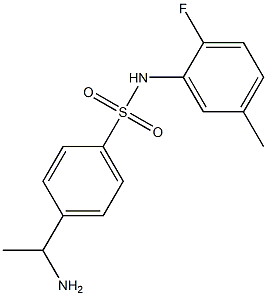 4-(1-aminoethyl)-N-(2-fluoro-5-methylphenyl)benzene-1-sulfonamide 结构式