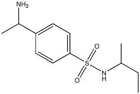 4-(1-aminoethyl)-N-(butan-2-yl)benzene-1-sulfonamide 结构式