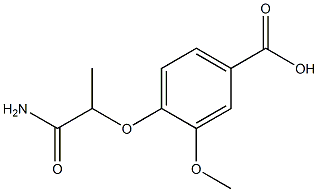 4-(1-carbamoylethoxy)-3-methoxybenzoic acid 结构式