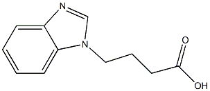4-(1H-1,3-benzodiazol-1-yl)butanoic acid 结构式