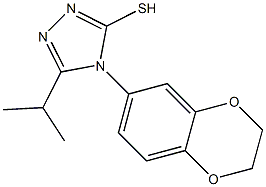 4-(2,3-dihydro-1,4-benzodioxin-6-yl)-5-(propan-2-yl)-4H-1,2,4-triazole-3-thiol 结构式