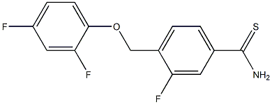 4-(2,4-difluorophenoxymethyl)-3-fluorobenzene-1-carbothioamide 结构式