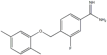 4-(2,5-dimethylphenoxymethyl)-3-fluorobenzene-1-carboximidamide 结构式