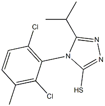 4-(2,6-dichloro-3-methylphenyl)-5-(propan-2-yl)-4H-1,2,4-triazole-3-thiol 结构式