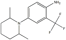 4-(2,6-dimethylpiperidin-1-yl)-2-(trifluoromethyl)aniline 结构式