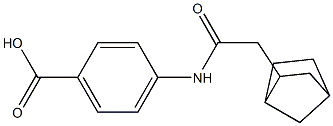 4-(2-{bicyclo[2.2.1]heptan-2-yl}acetamido)benzoic acid 结构式