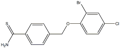 4-(2-bromo-4-chlorophenoxymethyl)benzene-1-carbothioamide 结构式