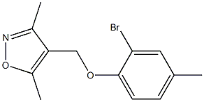 4-(2-bromo-4-methylphenoxymethyl)-3,5-dimethyl-1,2-oxazole 结构式