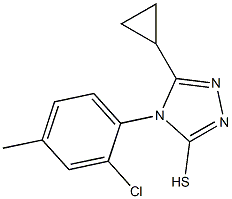 4-(2-chloro-4-methylphenyl)-5-cyclopropyl-4H-1,2,4-triazole-3-thiol 结构式